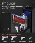 MAEZOE Gun Safe Biometric Pistol Safe with Quick Access Sliding Door, Mounted Nightstand Fireproof Handgun Safe & Gun Lock Box for Car, Truck, Desk, Bedside, Wall with Fingerprint, PIN Code, KEY Acces