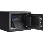 Barska Digital Keypad Home & Office Steel Security Safe Lock Box with Deadbolts - 0.22 Cu Ft Compact