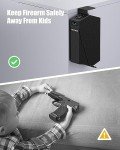 HOLEWOR Gun Safe, Biometric Pistol Safe Fingerprint Quick Access Drop Down Handgun Safe Single Mount Car Gun Safe for Vehicle Desk Bedside Nightstand