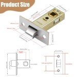 2 Pack 45mm Polished Tubular Latch Locks