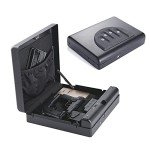 AJDGL Portable Biometric Fingerprint Gun Pistol Safe Jewelry Handgun Safe Box for Home Car Bedside Nightstand, Safety Security