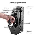 ANXYYDS Mounted Biometric Gun Safe For Pistols, Auto Open Handgun Safe, Pistol Safe With Fingerprint Keypad Key Quick Access For Guns Storage By Desk Nightstand Wall Cabinet