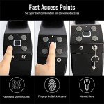 Gun Safe, Drop Down Biometric Handgun Safe Quick Access for Nightstand Wall Mounted Bedside Single Pistol Safe with Fingerprint, Keypad Lock and 2 Keys