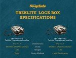 SnapSafe Treklite Combination Lock Box - Polycarbonate Portable and Lightweight Gun Lock Box - With Keyed Lock and Foam Lining - Ideal for Travel, TSA Approved - XL, 10 x 7 x 2 Inches