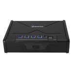 Brihard Portable Pistol Biometric Safe, Fingerprint Gun Safe, Compact Storage Box with Backlit Keypad for Weapons, Cash, and Jewelry, Rust-proof with Anti-theft Wire Rope safe for Cars, Homes, Travel