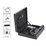 AJDGL Portable Biometric Fingerprint Gun Pistol Safe Jewelry Handgun Safe Box for Home Car Bedside Nightstand, Safety Security