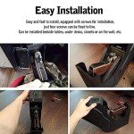 ANXYYDS Mounted Biometric Gun Safe For Pistols, Auto Open Handgun Safe, Pistol Safe With Fingerprint Keypad Key Quick Access For Guns Storage By Desk Nightstand Wall Cabinet