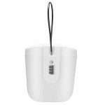 Portable Bucket Lock, Cipher Safe Box, Anti Theft, 3-digit Combination Lock, for Outdoor, Beach, Car, Caravan, Camping, Sports, Travel, Shopping (White)