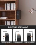 MAEZOE Gun Safe Biometric Pistol Safe with Quick Access Sliding Door, Mounted Nightstand Fireproof Handgun Safe & Gun Lock Box for Car, Truck, Desk, Bedside, Wall with Fingerprint, PIN Code, KEY Acces