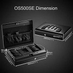 TAHALI Gun Safe,Quick-Access Pistol Safe for Handgun&Ammo with Biometric Fingerprint Lock or keys Lock for Home Bedside Nightstand Car