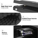 Biometric Handgun Safe, Quick Access Pistol Safe Lock Box for Home/Car/Travel, Fingerprint Hand Gun Safe Firearm Case Box - Biometric/Keypad/Key Access,Silent Mode