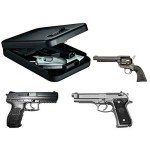 Combo Lock Quick Access Gun Safe- Portable Safe Box Security Case Lock for Car, Home, 9.4 * 6.5 * 1.8in