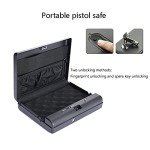 AJDGL Portable Biometric Fingerprint Gun Pistol Safe Jewelry Handgun Safe Box for Home Car Bedside Nightstand, Safety Security