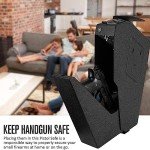 ANXYYDS Mounted Biometric Gun Safe For Pistols, Auto Open Handgun Safe, Pistol Safe With Fingerprint Keypad Key Quick Access For Guns Storage By Desk Nightstand Wall Cabinet