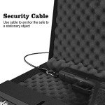 Biometric Handgun Safe, Quick Access Pistol Safe Lock Box for Home/Car/Travel, Fingerprint Hand Gun Safe Firearm Case Box - Biometric/Keypad/Key Access,Silent Mode