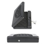 AJDGL Portable Biometric Fingerprint Gun Pistol Safe Jewelry Handgun Safe Box for Home Car Bedside Nightstand, Safety Security