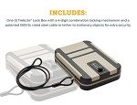 SnapSafe Treklite Combination Lock Box - Polycarbonate Portable and Lightweight Gun Lock Box - With Keyed Lock and Foam Lining - Ideal for Travel, TSA Approved - XL, 10 x 7 x 2 Inches