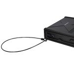 Brihard Portable Pistol Biometric Safe, Fingerprint Gun Safe, Compact Storage Box with Backlit Keypad for Weapons, Cash, and Jewelry, Rust-proof with Anti-theft Wire Rope safe for Cars, Homes, Travel