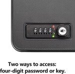 BOOSTEADY Gun Safes for Pistols, Small Pistol Safe Handgun Portable Safe with 4 Digits Combination Lock for Gun Storage, Plastic Handgun Case for Car, Home, Travel