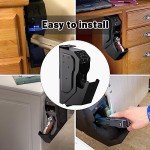 ANXYYDS Mounted Biometric Gun Safe For Pistols, Auto Open Handgun Safe, Pistol Safe With Fingerprint Keypad Key Quick Access For Guns Storage By Desk Nightstand Wall Cabinet