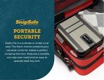 SnapSafe Treklite Combination Lock Box - Polycarbonate Portable and Lightweight Gun Lock Box - With Keyed Lock and Foam Lining - Ideal for Travel, TSA Approved - XL, 10 x 7 x 2 Inches