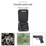 Combo Lock Quick Access Gun Safe- Portable Safe Box Security Case Lock for Car, Home, 9.4 * 6.5 * 1.8in