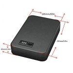 Combo Lock Quick Access Gun Safe- Portable Safe Box Security Case Lock for Car, Home, 9.4 * 6.5 * 1.8in