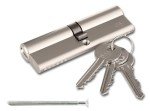 Chrome Euro Cylinder Lock with 3 Keys