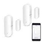 WiFi Door Sensor, Intelligent Window Contact Sensor, Wireless Window Door Sensor Alarm, Compatible with Alexa and Google Assistant, No Hub Required