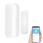 Smart WiFi Door Sensor: Wireless Window Sensor with App Notification Alert, Tuya Door Open Contact Sensor for Home Security, No Hub Required, Compatible with Alexa Google Assistant