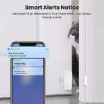 Smart WiFi Door Sensor: Wireless Window Sensor with App Notification Alert, Tuya Door Open Contact Sensor for Home Security, No Hub Required, Compatible with Alexa Google Assistant