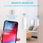 WiFi Door Sensor, Intelligent Window Contact Sensor, Wireless Window Door Sensor Alarm, Compatible with Alexa and Google Assistant, No Hub Required