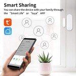 HEIMAN WiFi Door Sensor, Smart Window Door Sensor Alarm, Contact Sensor for Home Security, Wireless Magnetic Door Open Detector and APP Remote Notification Compatible with Alexa and Google Assistant