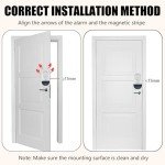 Door Window Alarm Sensor for Home Security, Wireless Magnetic Window Door Burglar Alarm with 120dB Loud for House, Shop, Office, Garage