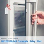 DAYTECH Freezer Door Alarm with Delay 1/2/3/4 Mins When Left Open Window Chime Close Doors Reminder Refrigerator Door Alarm Sensor 0 to 120 dB for Fridge Home Store White 1 Pack