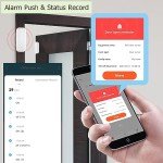 Smart WiFi Door Sensor: Wireless Window Sensor with App Notification Alert, Tuya Door Open Contact Sensor for Home Security, No Hub Required, Compatible with Alexa Google Assistant