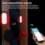 HEIMAN WiFi Door Sensor, Smart Window Door Sensor Alarm, Contact Sensor for Home Security, Wireless Magnetic Door Open Detector and APP Remote Notification Compatible with Alexa and Google Assistant