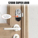 Door Window Alarm Sensor for Home Security, Wireless Magnetic Window Door Burglar Alarm with 120dB Loud for House, Shop, Office, Garage