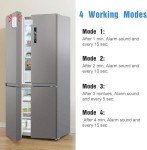 DAYTECH Freezer Door Alarm with Delay 1/2/3/4 Mins When Left Open Window Chime Close Doors Reminder Refrigerator Door Alarm Sensor 0 to 120 dB for Fridge Home Store White 1 Pack