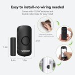 VOXON Wireless Door and Window Alarm Sensor 10 Pack 2 Modes Magnetic Window Door Burglar Alarm with 100dB Loud for Kids Safety Home Shop Security