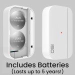 OSI Wireless Contact Sensors (Gen 2) White - Accessory for OSI Smart Alarm System (Gen 2), Wi-Fi Wireless Door & Window Sensor, with 3M Adhesive, use on Windows, Doors, Patio Door etc.