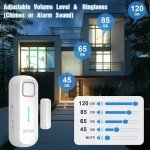 DAYTECH Freezer Door Alarm with Delay 1/2/3/4 Mins When Left Open Window Chime Close Doors Reminder Refrigerator Door Alarm Sensor 0 to 120 dB for Fridge Home Store White 1 Pack