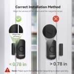 VOXON Wireless Door and Window Alarm Sensor 10 Pack 2 Modes Magnetic Window Door Burglar Alarm with 100dB Loud for Kids Safety Home Shop Security