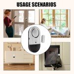 Door Window Alarm Sensor for Home Security, Wireless Magnetic Window Door Burglar Alarm with 120dB Loud for House, Shop, Office, Garage