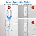 DAYTECH Freezer Door Alarm with Delay 1/2/3/4 Mins When Left Open Window Chime Close Doors Reminder Refrigerator Door Alarm Sensor 0 to 120 dB for Fridge Home Store White 1 Pack
