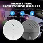 125DB Loud Window Alarm - Glass Break Sensor with Adjustable Sensitivity, Ultra Slim Design, Low Battery Indicator, Easy Peel and Stick Installation, No Wiring Needed. (White)