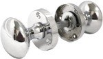 Victorian Style Round Door Knob Set with Latch