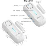 DAYTECH Freezer Door Alarm with Delay 1/2/3/4 Mins When Left Open Window Chime Close Doors Reminder Refrigerator Door Alarm Sensor 0 to 120 dB for Fridge Home Store White 1 Pack