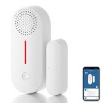 WiFi Door Window Sensor Alarm: WiFi Door Sensor with App Alerts, 120 dB Siren,Timed Arming and Disarming, Pool Alarm for Kids Safety, Window Alarm Compatible with Alexa Google Assistant (1pack)