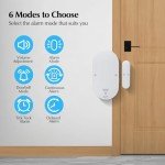 Chatthen Window Lock Burglary Protection, Door Alarm 130 dB Set of 4 with Batteries, 5 Different Modes Possible